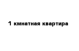 1 кмнатная квартира